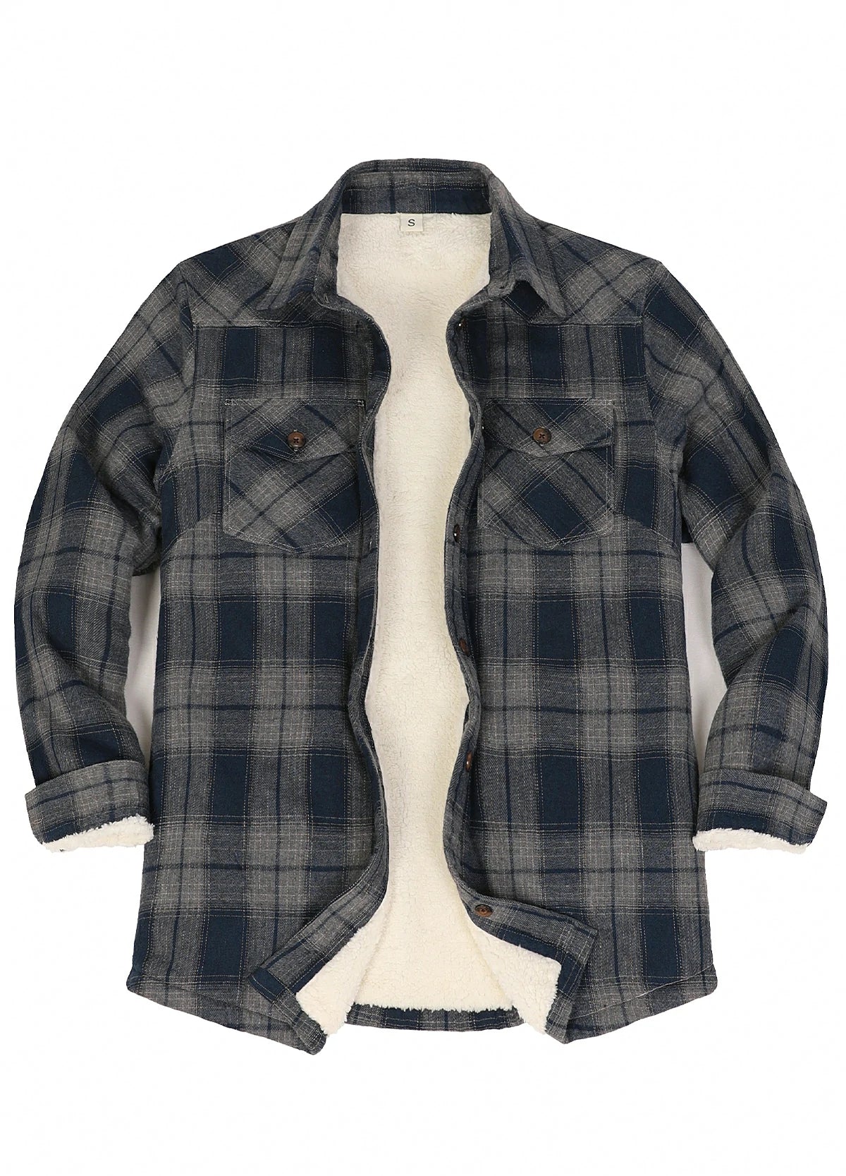 Women's Sherpa Lined Flannel Shirt Jacket, Button Down