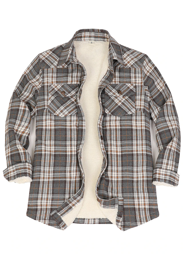 Women's Sherpa Lined Flannel Shirt Jacket, Button Down
