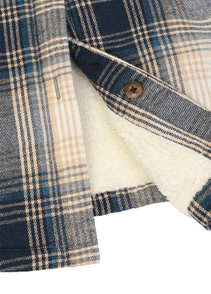 Women's Sherpa Lined Flannel Shirt Jacket, Button Down