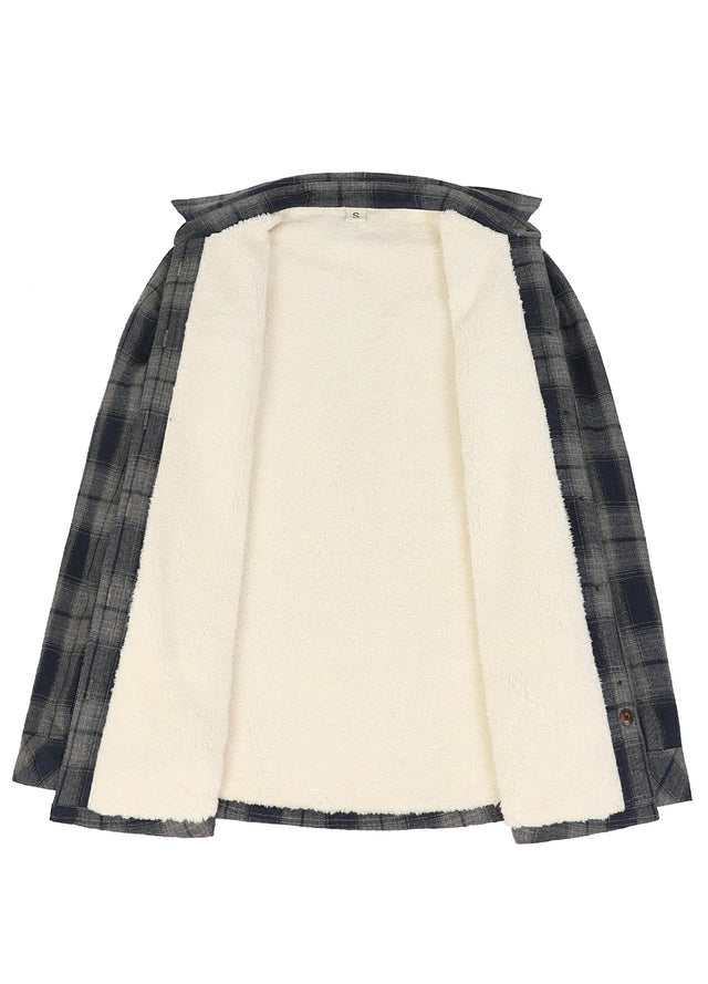 Women's Sherpa Lined Flannel Shirt Jacket, Button Down