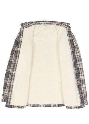 Women's Sherpa Lined Flannel Shirt Jacket, Button Down