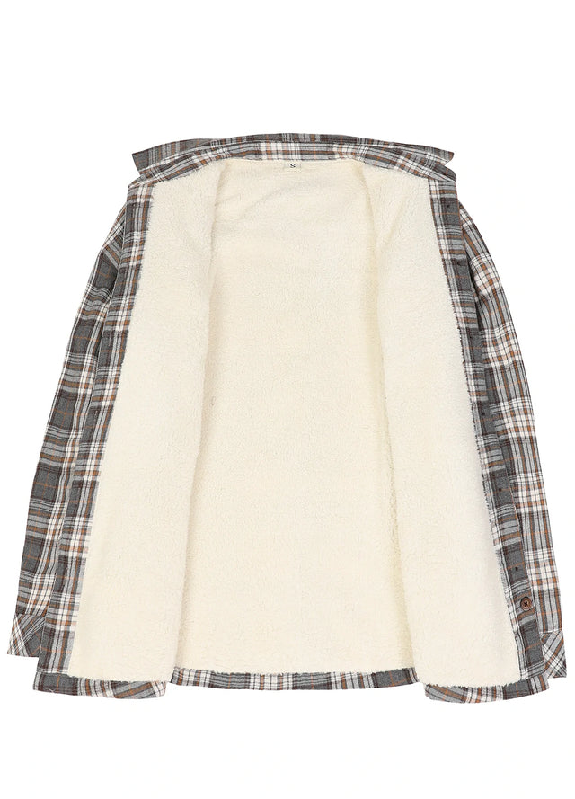 Women's Sherpa Lined Flannel Shirt Jacket, Button Down