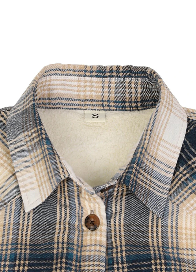 Women's Sherpa Lined Flannel Shirt Jacket, Button Down