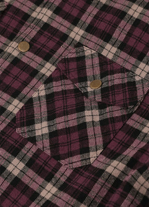 Men's Insulated Snap Front Quilted Flannel Shirt Jacket