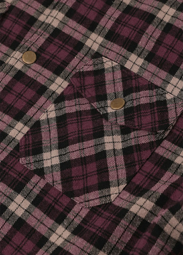 Men's Insulated Snap Front Quilted Flannel Shirt Jacket