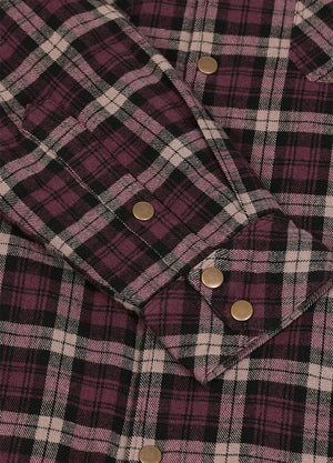 Men's Insulated Snap Front Quilted Flannel Shirt Jacket