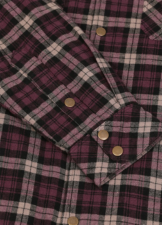 Men's Insulated Snap Front Quilted Flannel Shirt Jacket