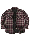 Men's Insulated Snap Front Quilted Flannel Shirt Jacket