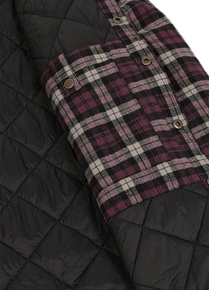 Men's Insulated Snap Front Quilted Flannel Shirt Jacket
