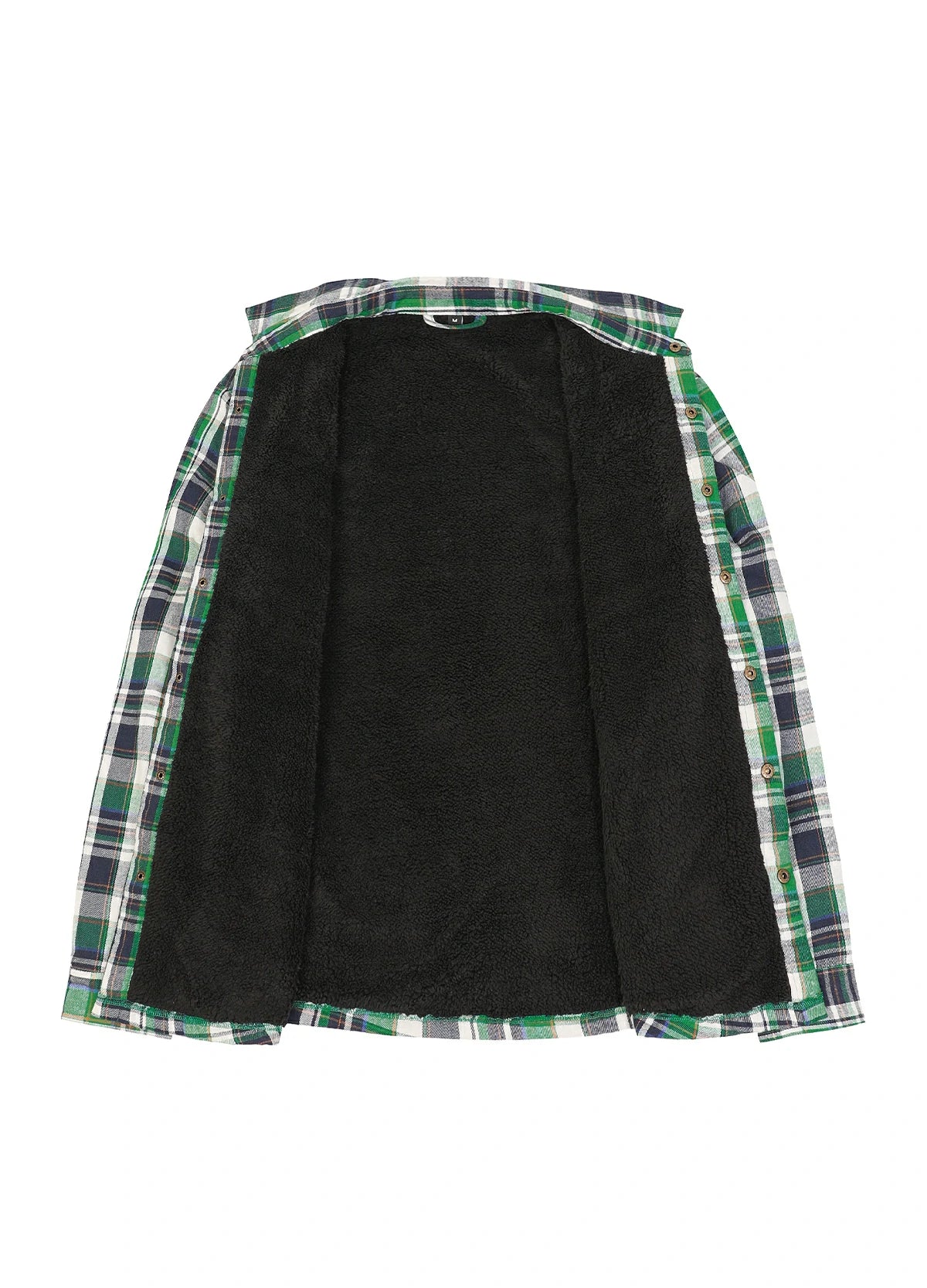 Men's Snap Front Flannel Shirt Jacket, Sherpa-Lined Plaid Shacket