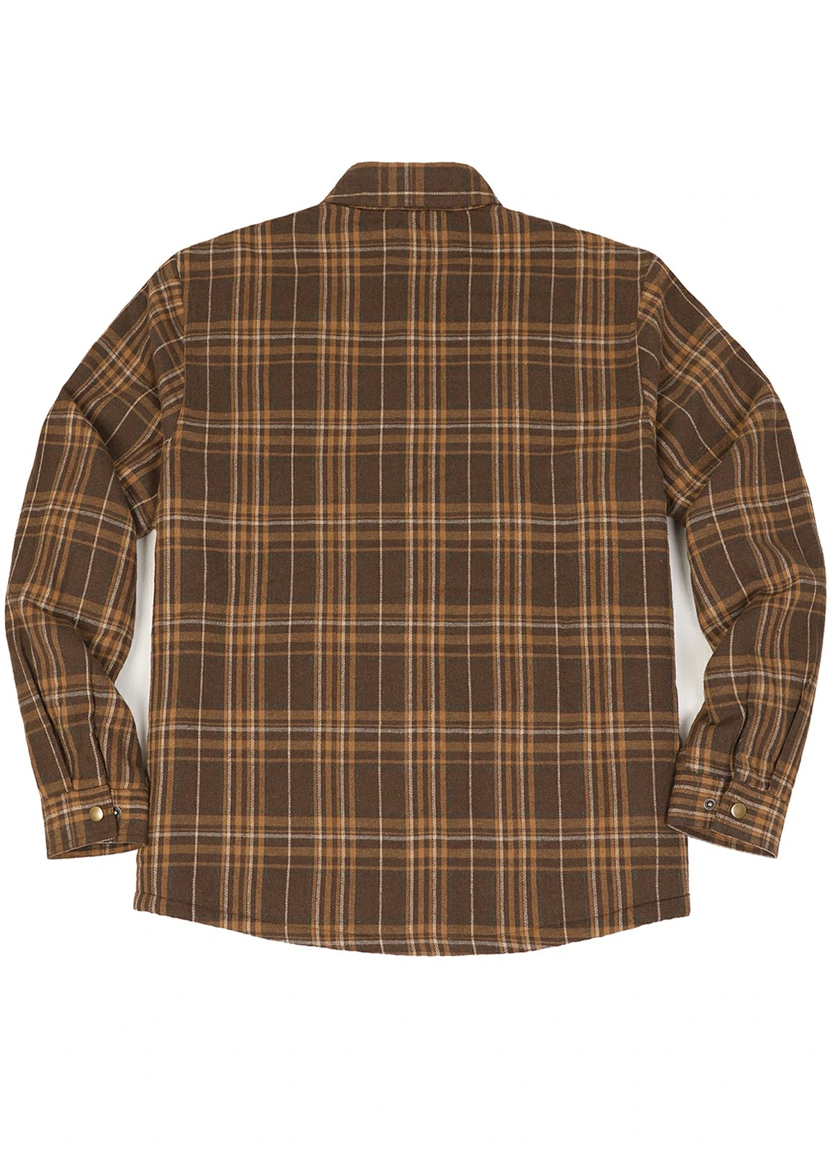 Men's Snap Front Flannel Shirt Jacket, Sherpa-Lined Plaid Shacket