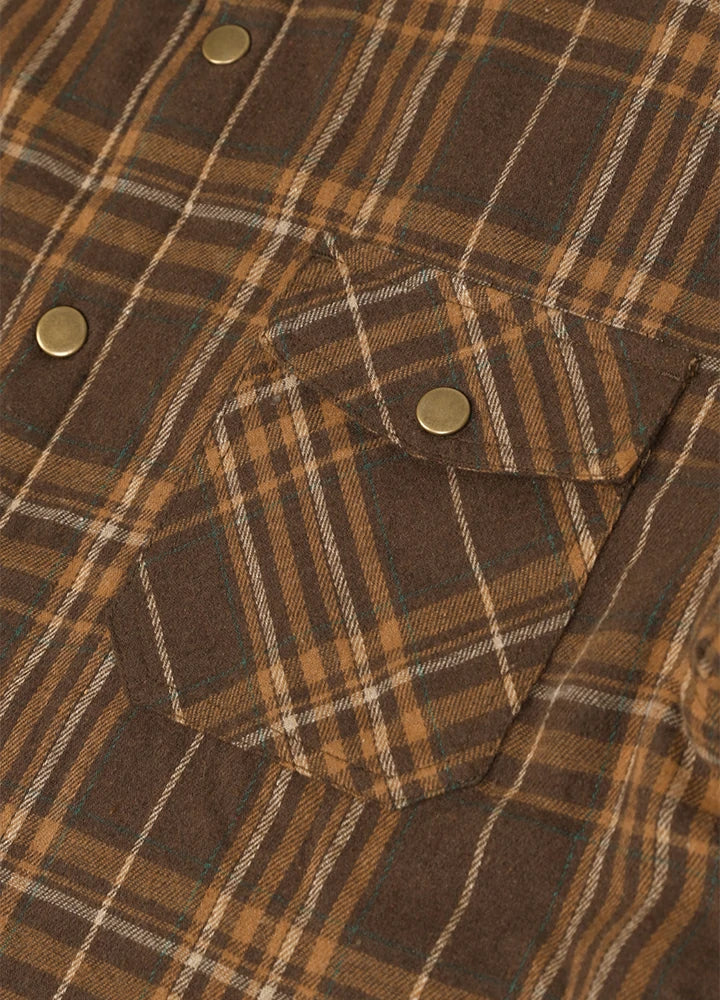Men's Snap Front Flannel Shirt Jacket, Sherpa-Lined Plaid Shacket