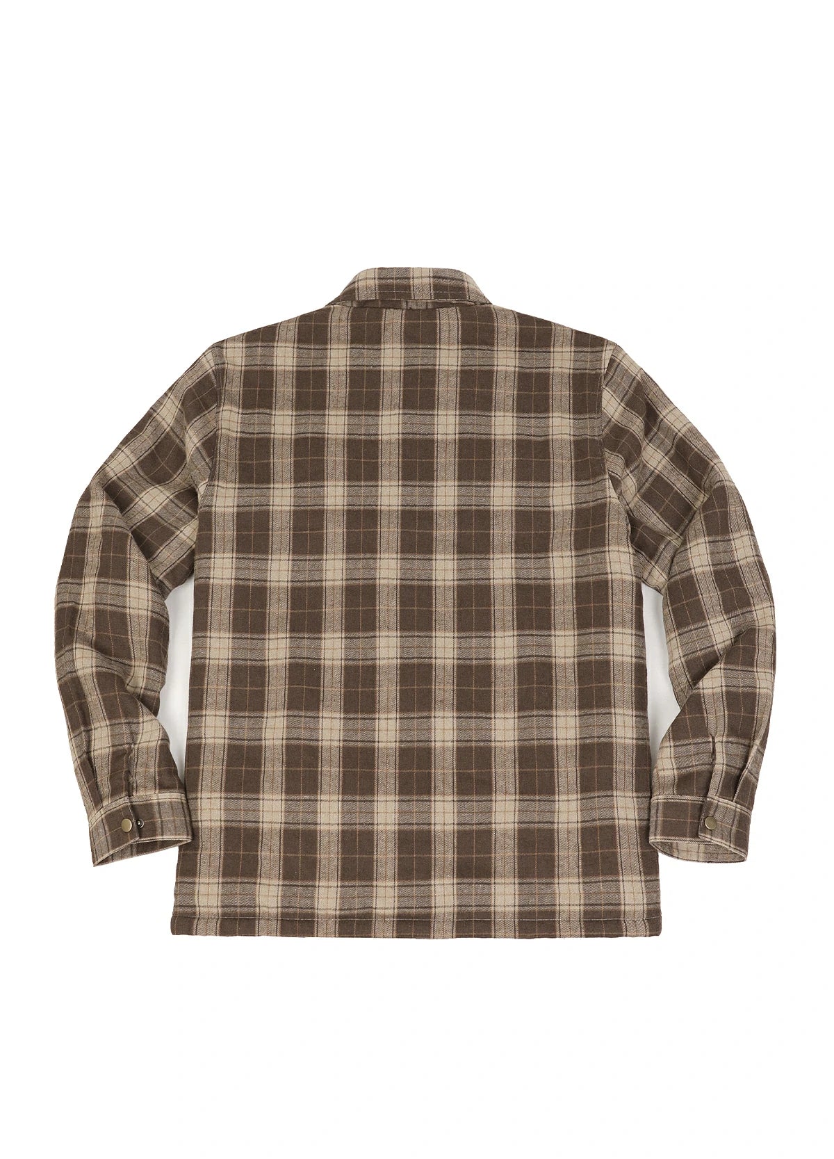 Men's Warm Sherpa Fleece Lined Full Zip Up Plaid Flannel Shirt Jacket
