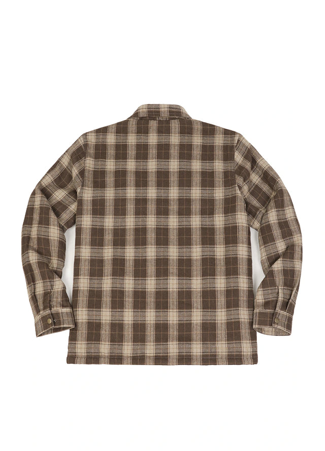 Men's Warm Sherpa Fleece Lined Full Zip Up Plaid Flannel Shirt Jacket