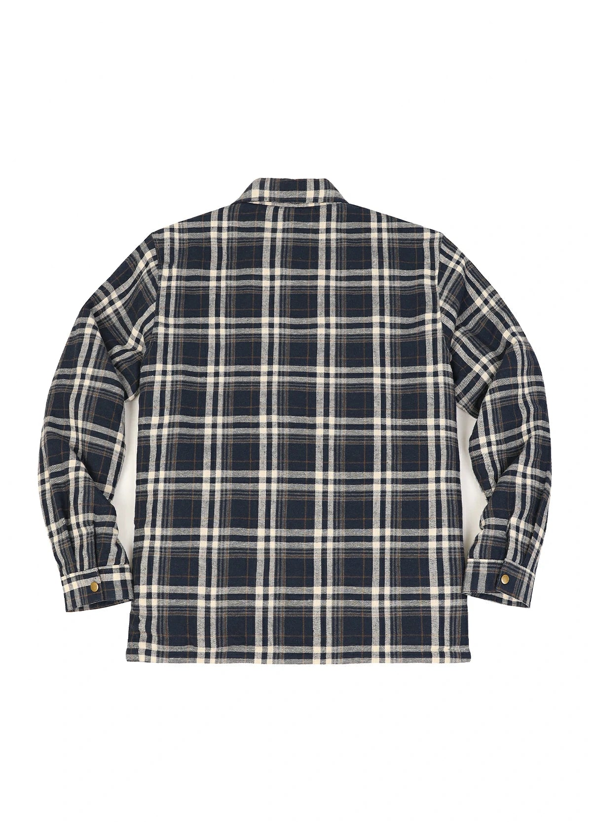 Men's Warm Sherpa Fleece Lined Full Zip Up Plaid Flannel Shirt Jacket