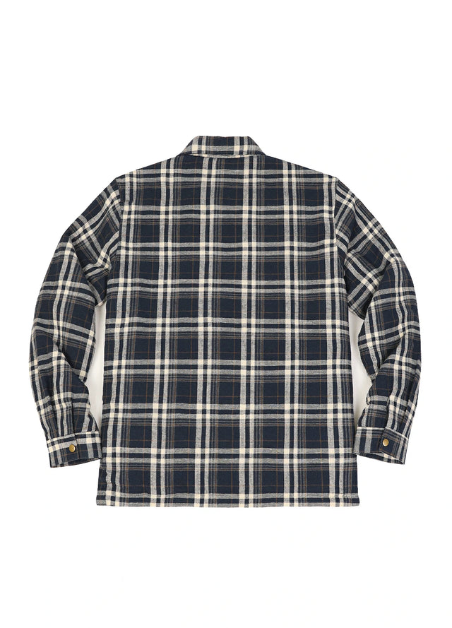 Men's Warm Sherpa Fleece Lined Full Zip Up Plaid Flannel Shirt Jacket