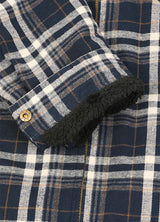 Men's Warm Sherpa Fleece Lined Full Zip Up Plaid Flannel Shirt Jacket