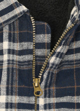 Men's Warm Sherpa Fleece Lined Full Zip Up Plaid Flannel Shirt Jacket