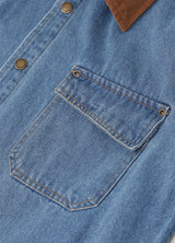 Men's Flannel Lined Utility Denim Shacket Workwear Inspired, 11.2 oz