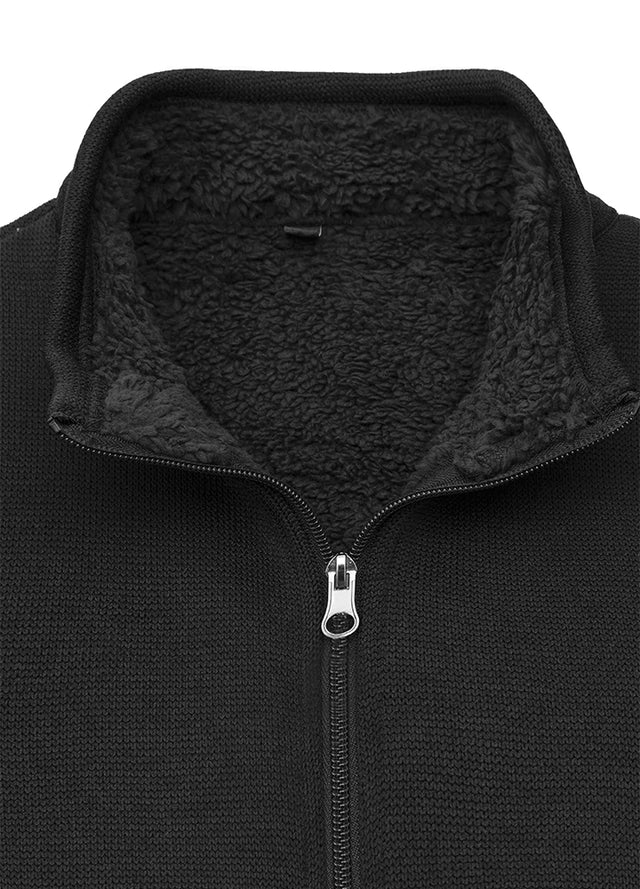 Damenjacke mit durchgehendem Reißverschluss und Sherpa-Futter