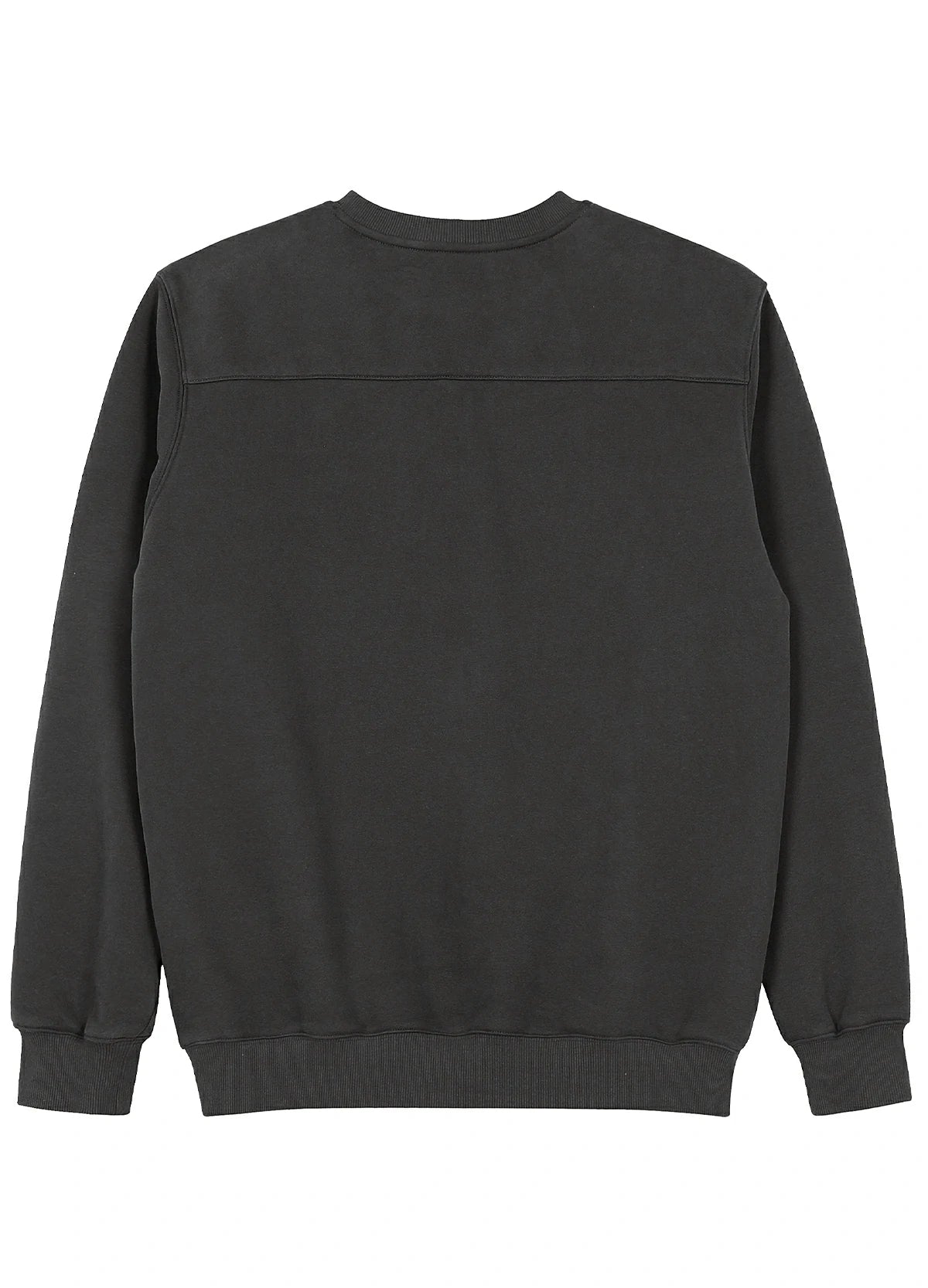 Back view of a gray men's crewneck sweatshirt-XR3426HuiS-S,XR3426HuiS-M,XR3426HuiS-L,XR3426HuiS-XL,XR3426HuiS-XXL