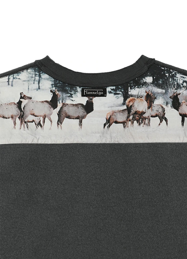 Detail view of the neckline of a gray men's sweatshirt-XR3426HuiS-S,XR3426HuiS-M,XR3426HuiS-L,XR3426HuiS-XL,XR3426HuiS-XXL