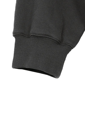 Close up of the cuff of a men's gray wildlife sweatshirt-XR3426HuiS-S,XR3426HuiS-M,XR3426HuiS-L,XR3426HuiS-XL,XR3426HuiS-XXL