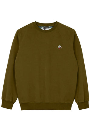 Front view of an army green sweatshirt sleeve on a white background-XR3426JLv-S,XR3426JLv-M,XR3426JLv-L,XR3426JLv-XL,XR3426JLv-XXL