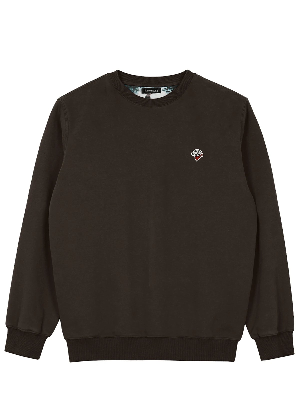 Front view of a brown men's long-sleeve sweatshirt with a small logo-XR3426ZS-S,XR3426ZS-M,XR3426ZS-L,XR3426ZS-XL,XR3426ZS-XXL