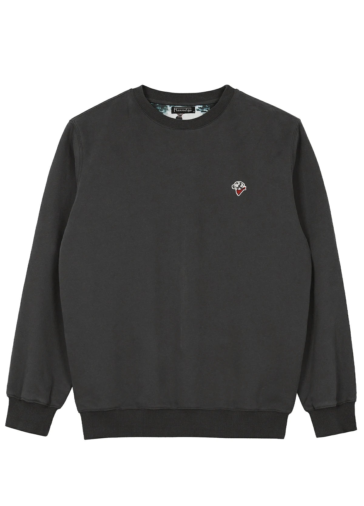 Front view of a gray men's crewneck sweatshirt-XR3426HuiS-S,XR3426HuiS-M,XR3426HuiS-L,XR3426HuiS-XL,XR3426HuiS-XXL