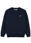 Front view of a men's navy sweatshirt with a small logo on a white background-XR3426ZQ-S,XR3426ZQ-M,XR3426ZQ-L,XR3426ZQ-XL,XR3426ZQ-XXL
