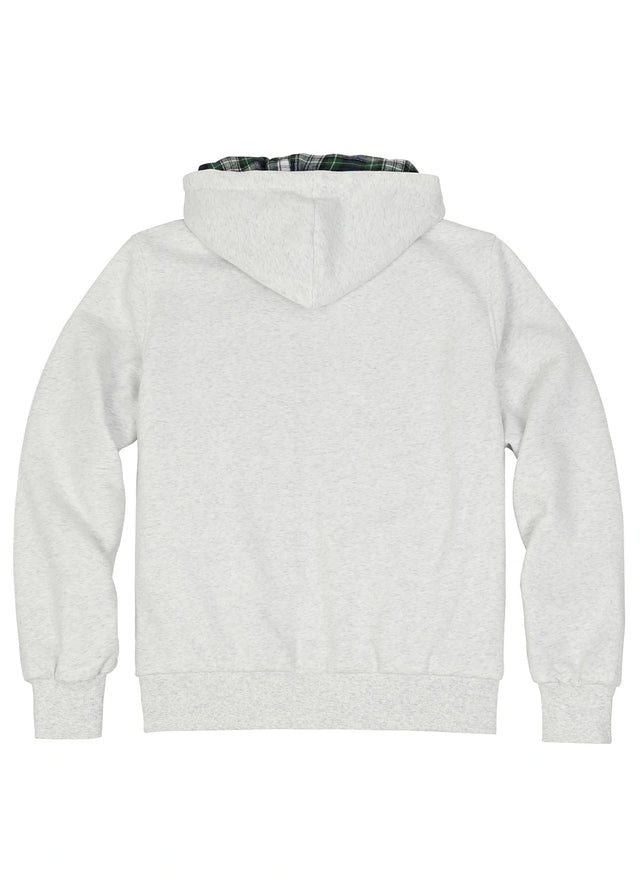 Men's Reversible Plaid Zip-Up Hooded Sweatshirt