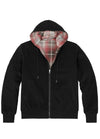 Men's Reversible Plaid Zip-Up Hooded Sweatshirt