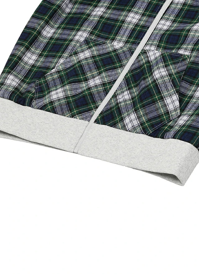 Men's Reversible Plaid Zip-Up Hooded Sweatshirt