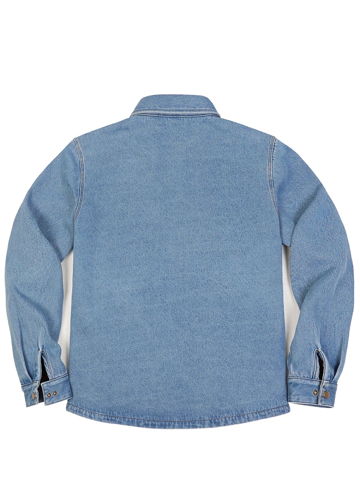 Men's Classic Denim Fleece Lined Shirt Jacket