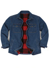 Men's Classic Denim Fleece Lined Shirt Jacket