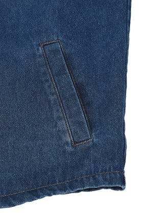 Men's Classic Denim Fleece Lined Shirt Jacket