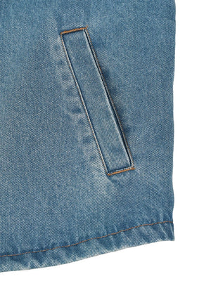 Men's Classic Denim Fleece Lined Shirt Jacket