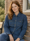 Women's Classic Fleece Lined Denim Shirt Jacket