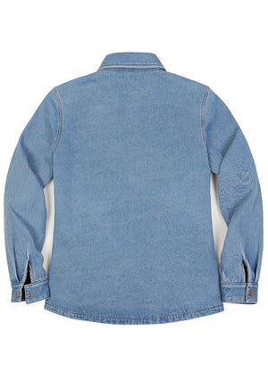 Women's Classic Fleece Lined Denim Shirt Jacket