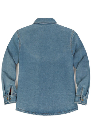 Women's Classic Fleece Lined Denim Shirt Jacket