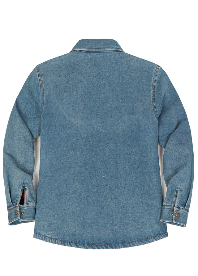 Women's Classic Fleece Lined Denim Shirt Jacket