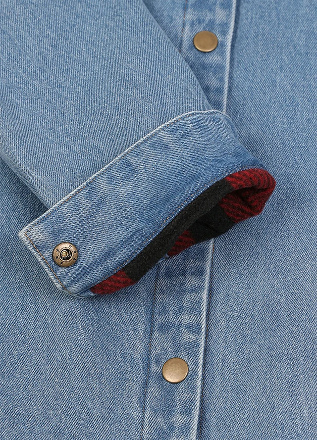 Women's Classic Fleece Lined Denim Shirt Jacket