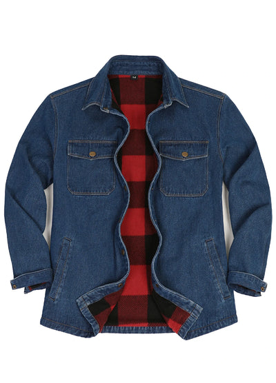 Women's Classic Fleece Lined Denim Shirt Jacket