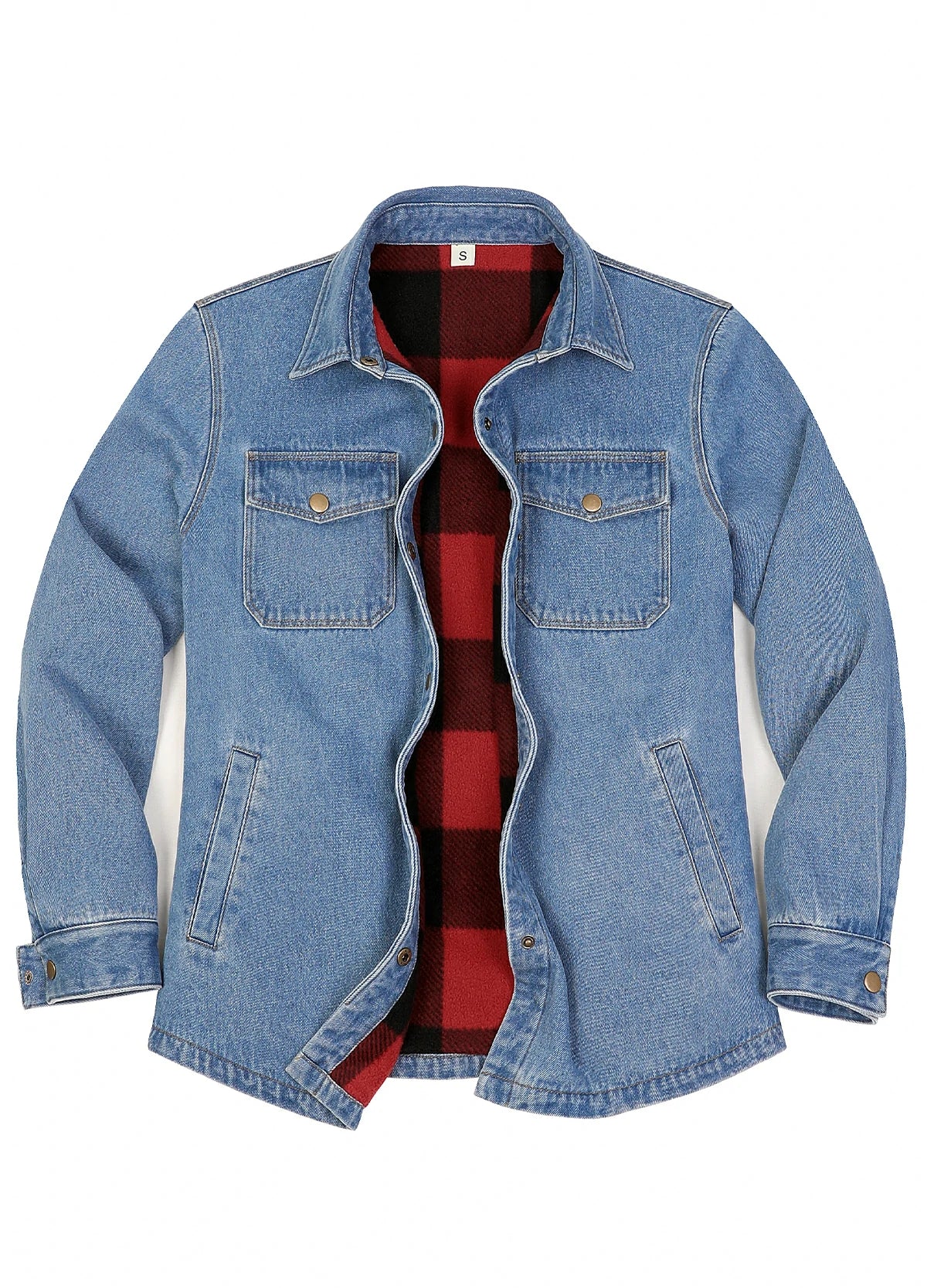 Women's Classic Fleece Lined Denim Shirt Jacket