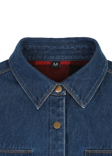 Women's Classic Fleece Lined Denim Shirt Jacket