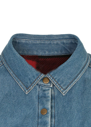 Women's Classic Fleece Lined Denim Shirt Jacket
