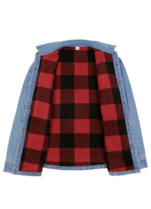 Women's Classic Fleece Lined Denim Shirt Jacket