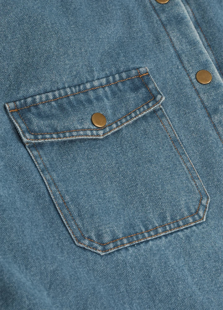 Women's Classic Fleece Lined Denim Shirt Jacket