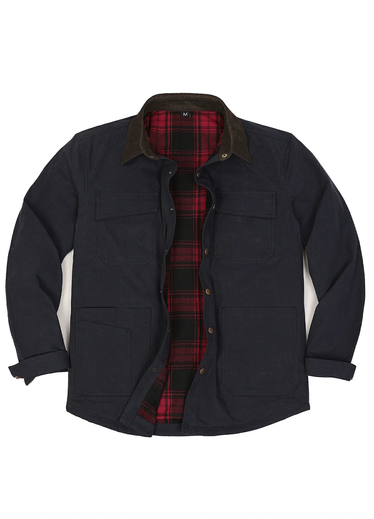 Men's Workwear Inspired Flannel Lined Barn Jacket, 8.3 oz